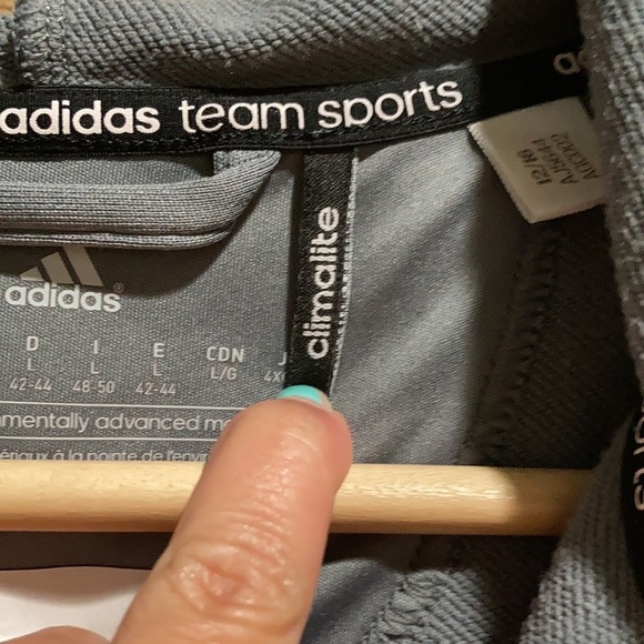 Adidas Zipper Jacket coat sweater sport Grey color Size L - Picture 5 of 8